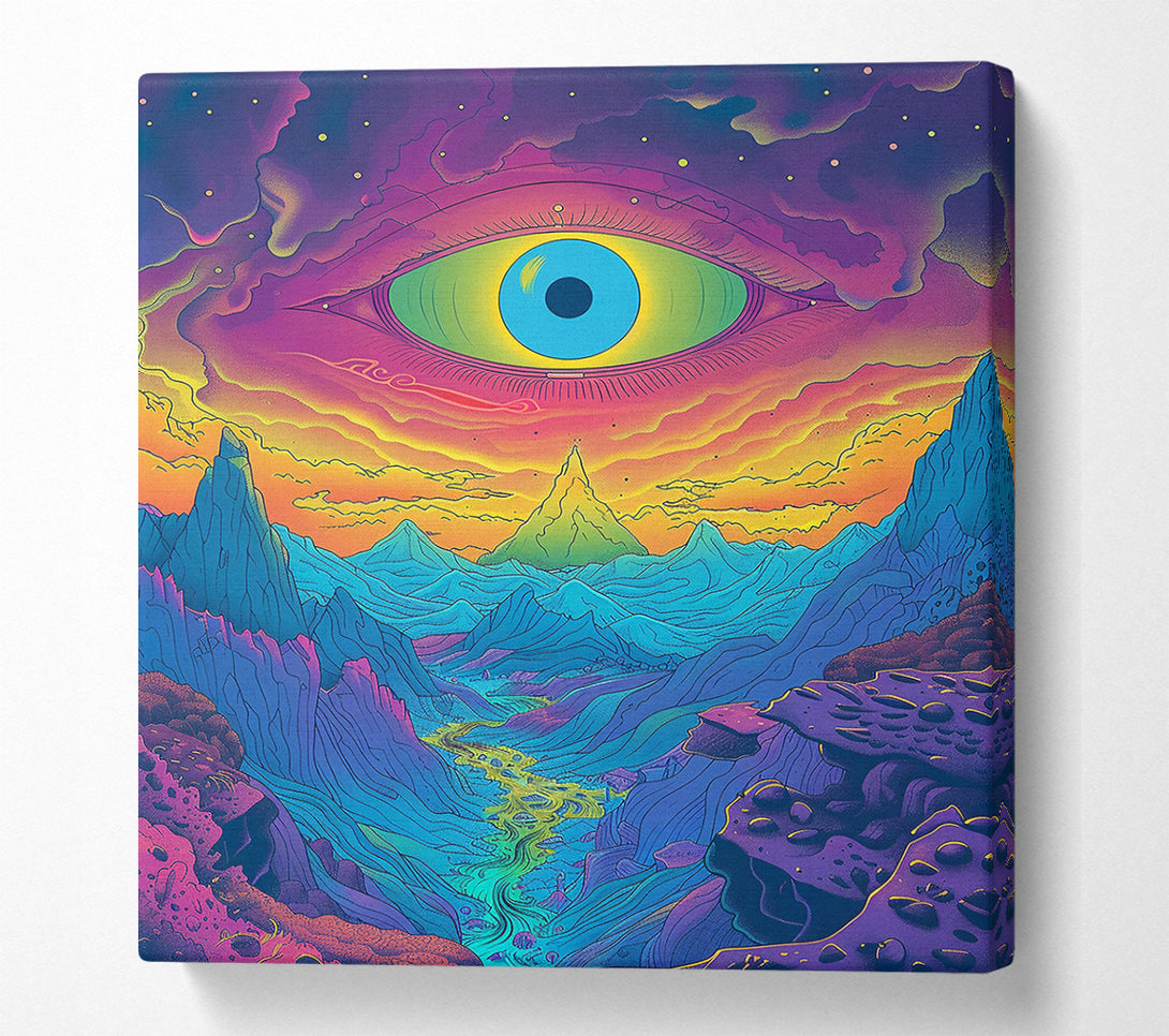  A Canvas Print of Green Eye Mountainscape Canvas Print