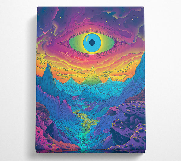  A Canvas Print of Green Eye Mountainscape Canvas Print