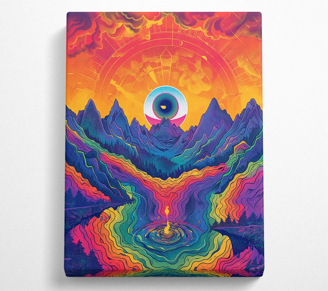  A Canvas Print of Orange Eye Of The Mountain Canvas Print