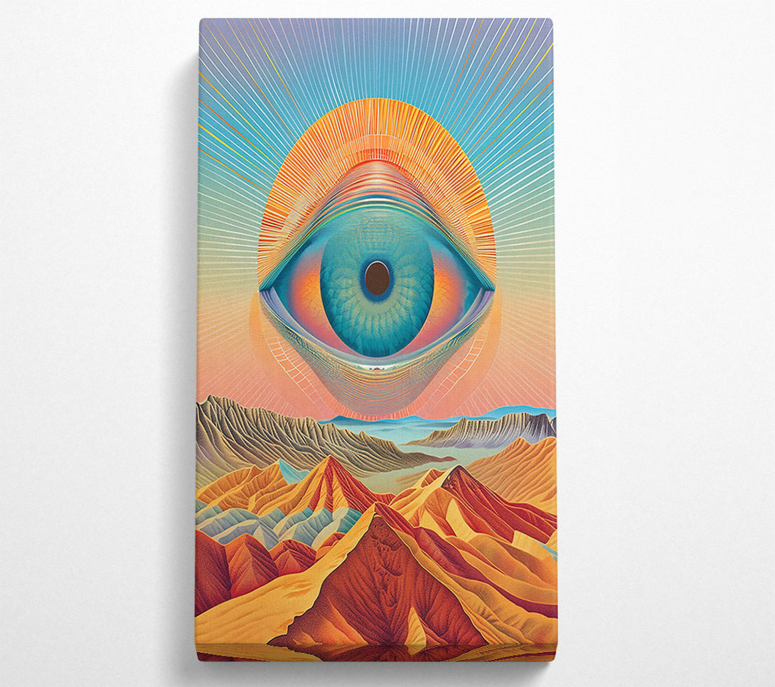  A Canvas Print of Azure Eye Over Hills Canvas Wall Art