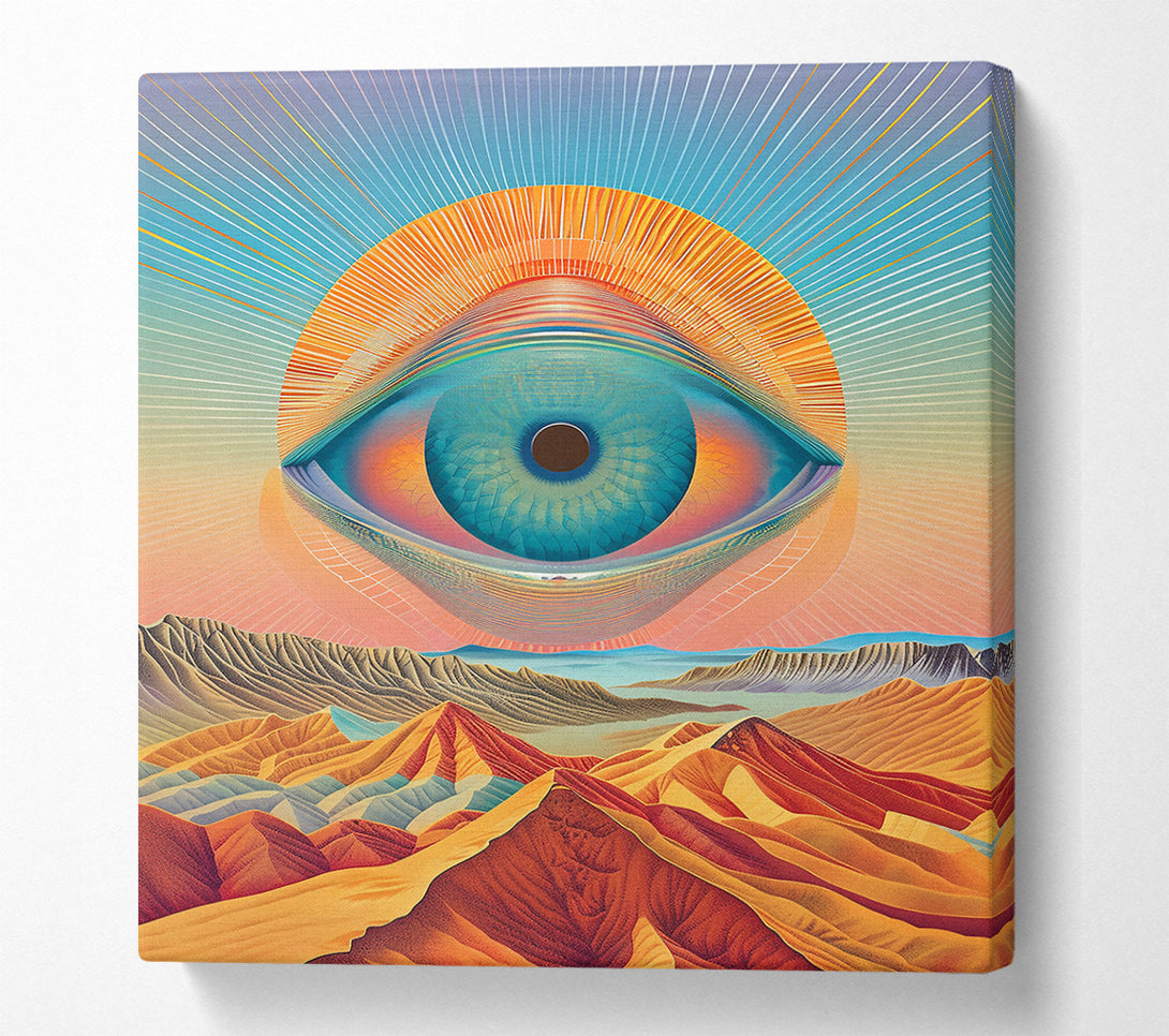 A Canvas Print of Azure Eye Over Hills Canvas Wall Art