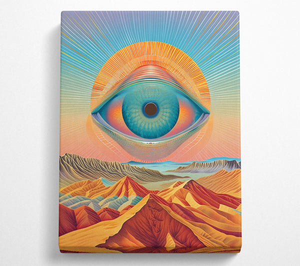  A Canvas Print of Azure Eye Over Hills Canvas Wall Art
