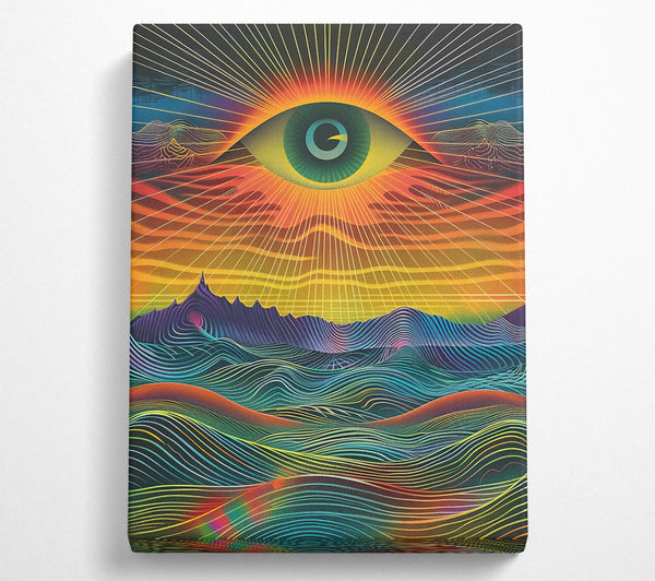  A Canvas Print of Golden Eye Waves Canvas Art