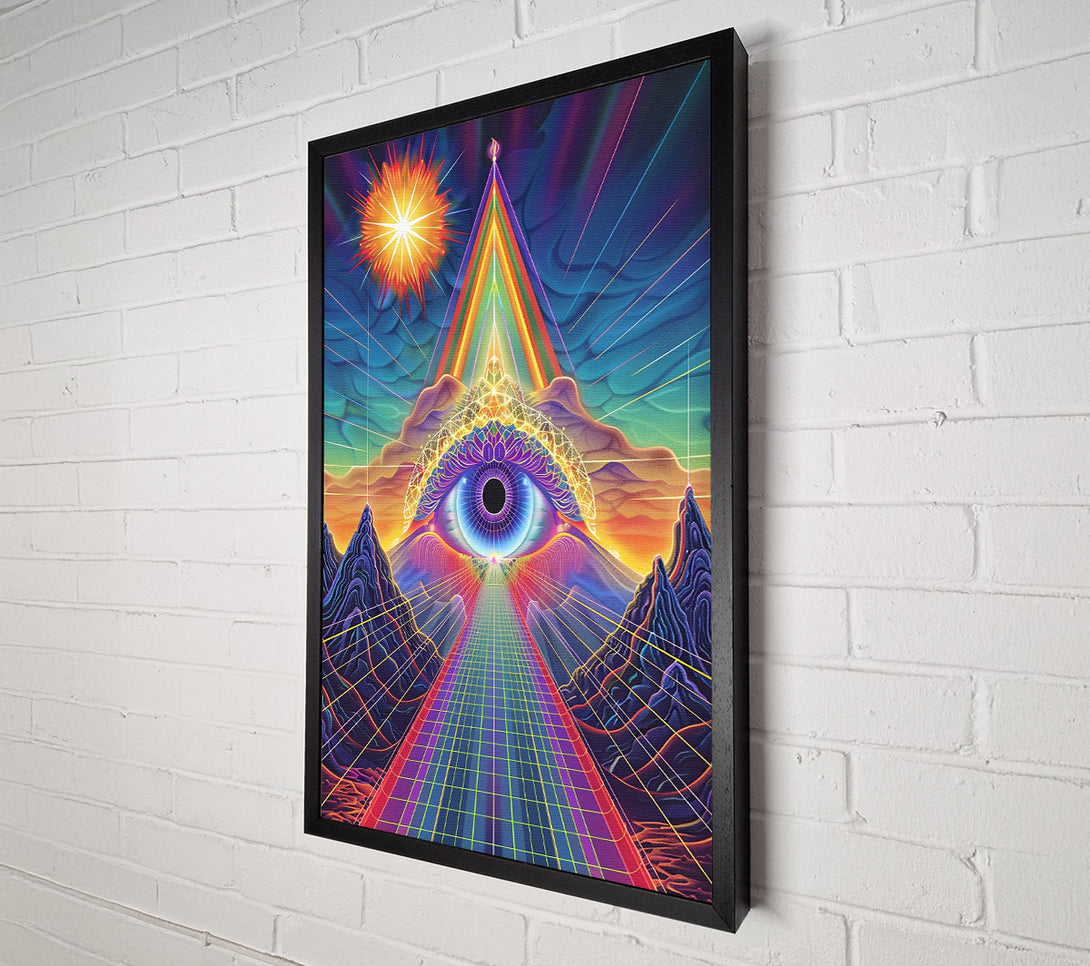  A Canvas Print of Blue Grid Pathway Canvas Art