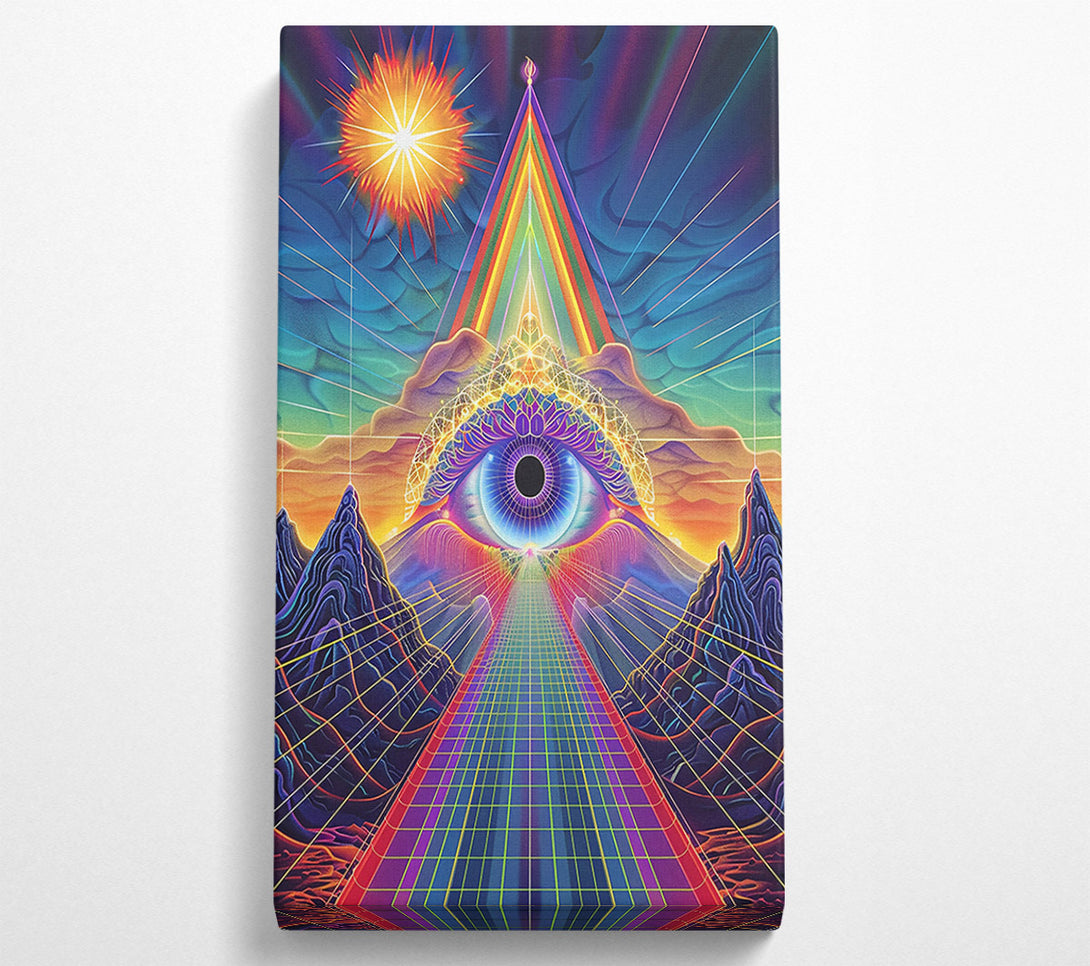  A Canvas Print of Blue Grid Pathway Canvas Art