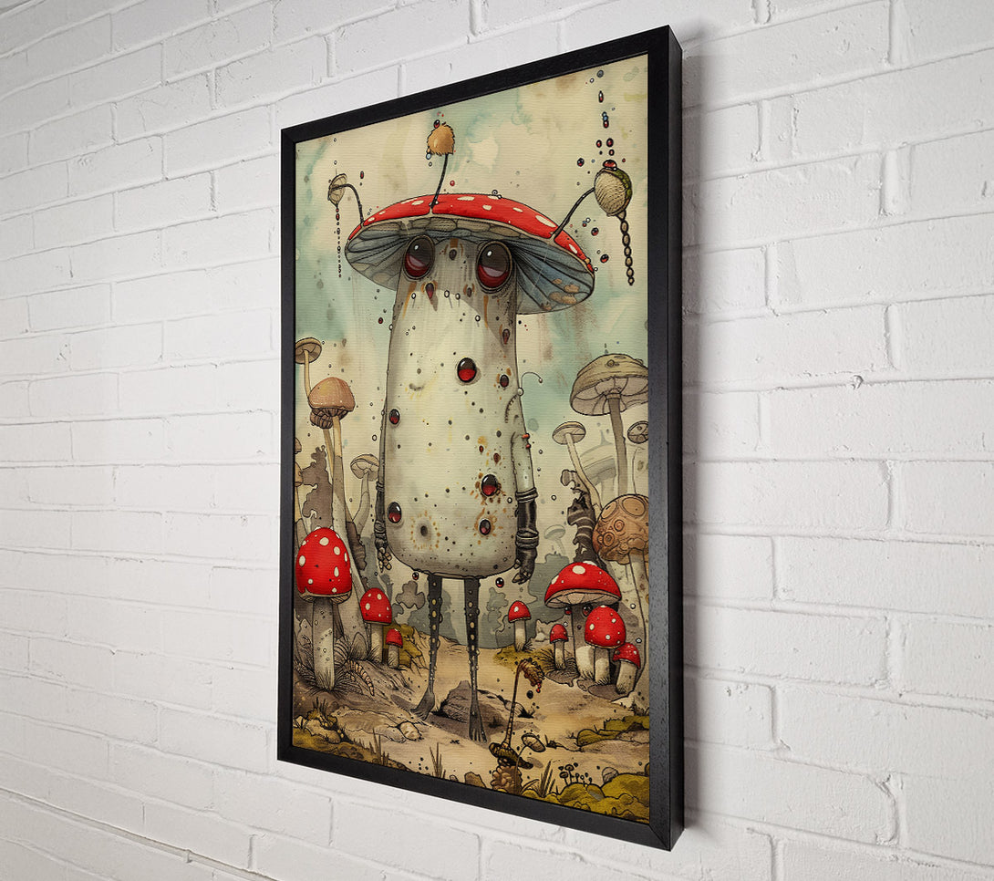  A Canvas Print of Red-Eyed Fungal Friend Canvas Print