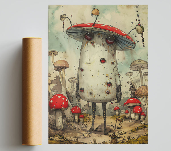 Red-Eyed Fungal Friend Poster
