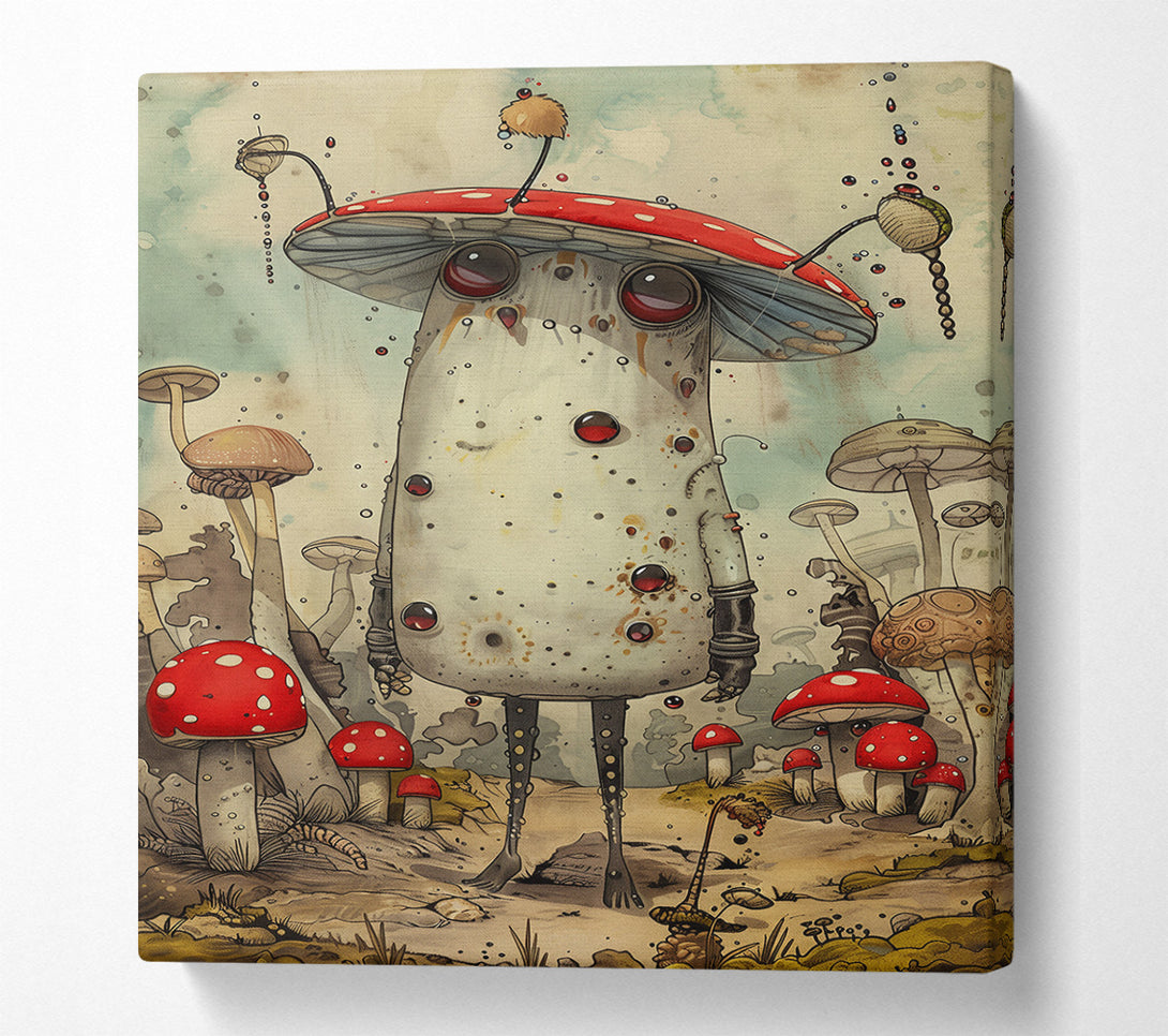  A Canvas Print of Red-Eyed Fungal Friend Canvas Print