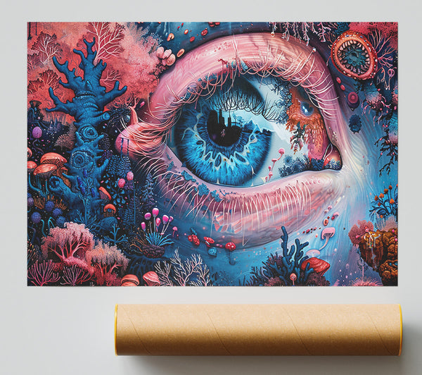 Azure Eye'S Garden Print