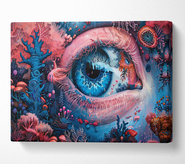  A Canvas Print of Azure Eye'S Garden Canvas Art