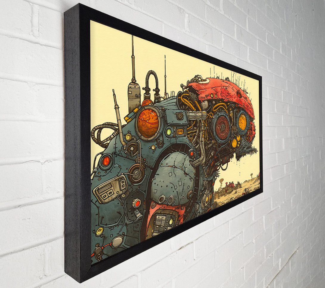  A Canvas Print of Rusty Red Automaton Canvas Print