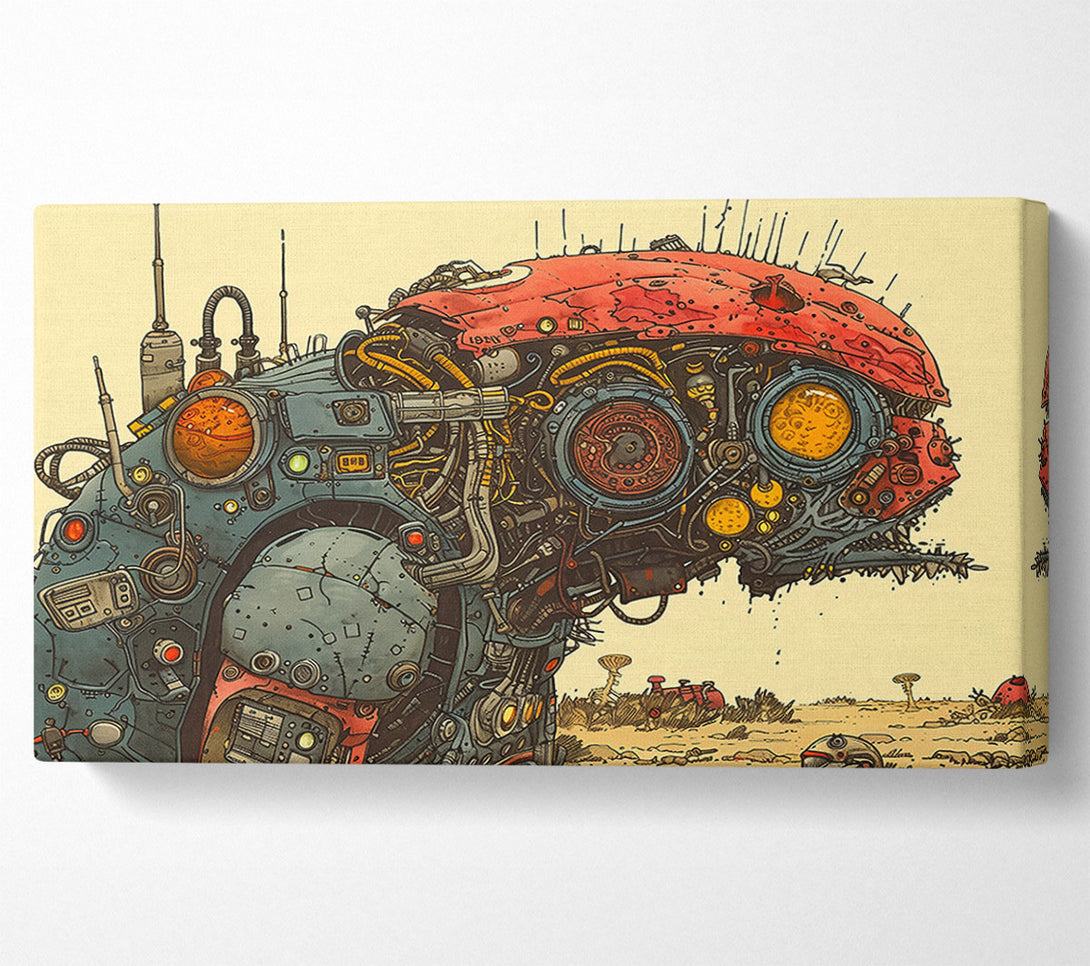  A Canvas Print of Rusty Red Automaton Canvas Print