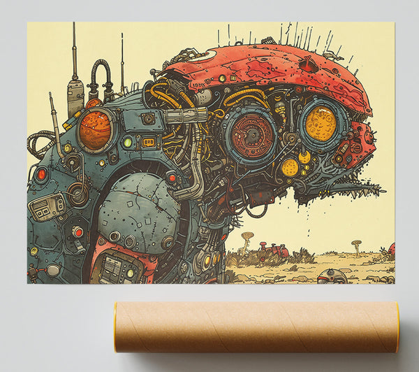 Rusty Red Automaton Poster