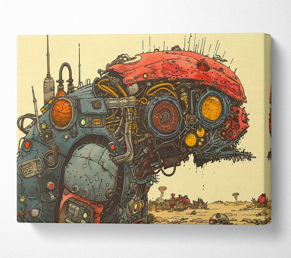  A Canvas Print of Rusty Red Automaton Canvas Print