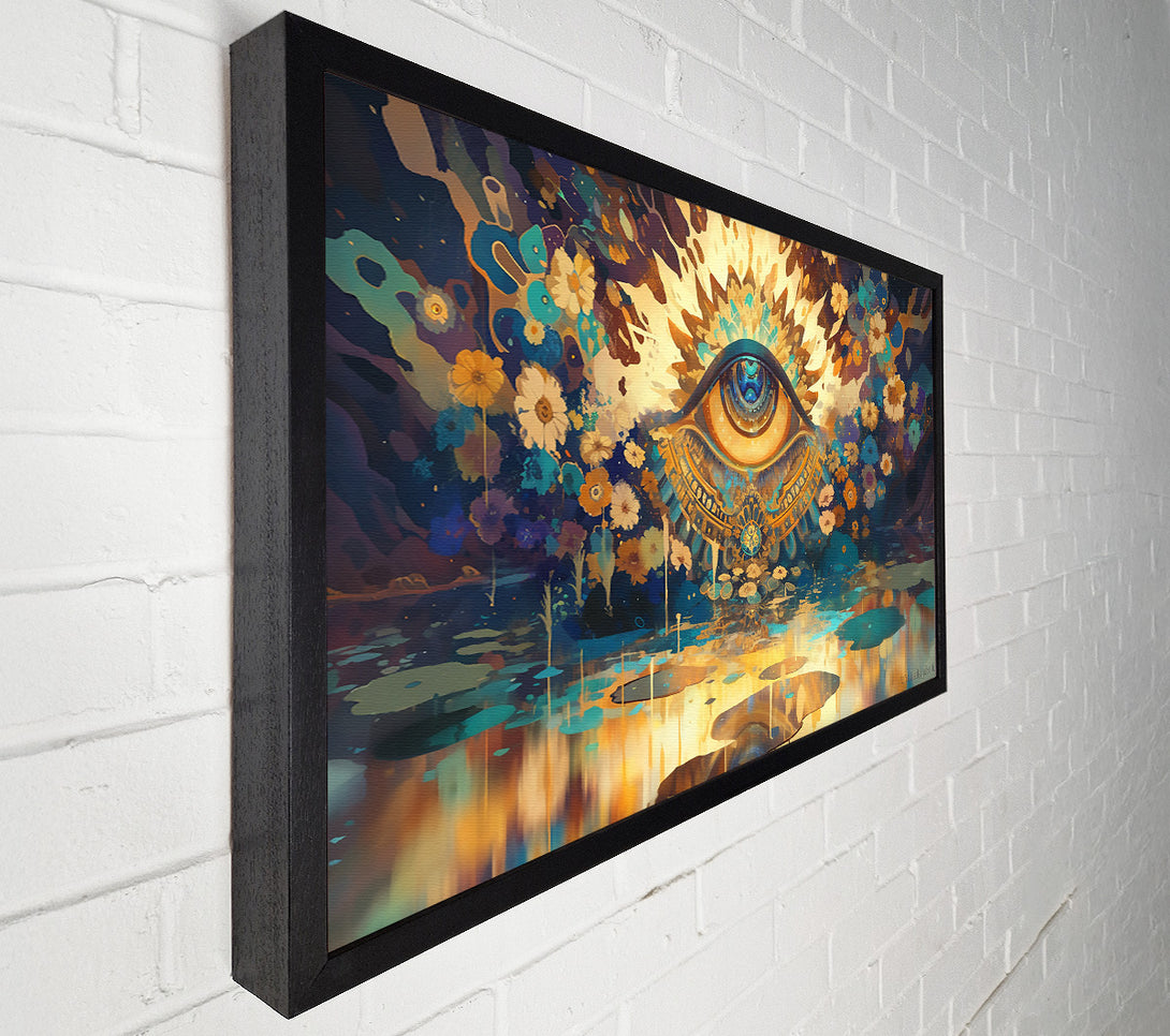  A Canvas Print of Golden Eye Reflection Canvas Art