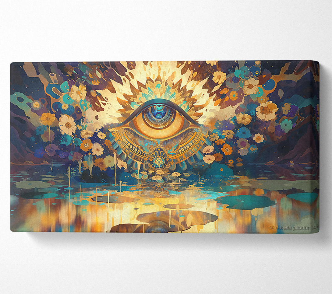  A Canvas Print of Golden Eye Reflection Canvas Art