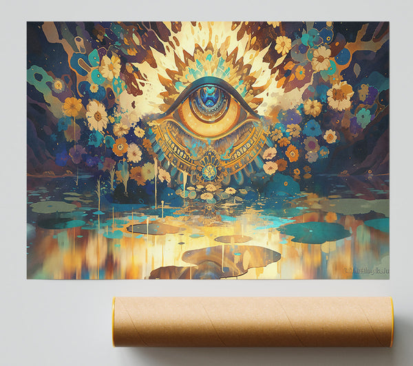 Golden Eye Reflection Giclee Print