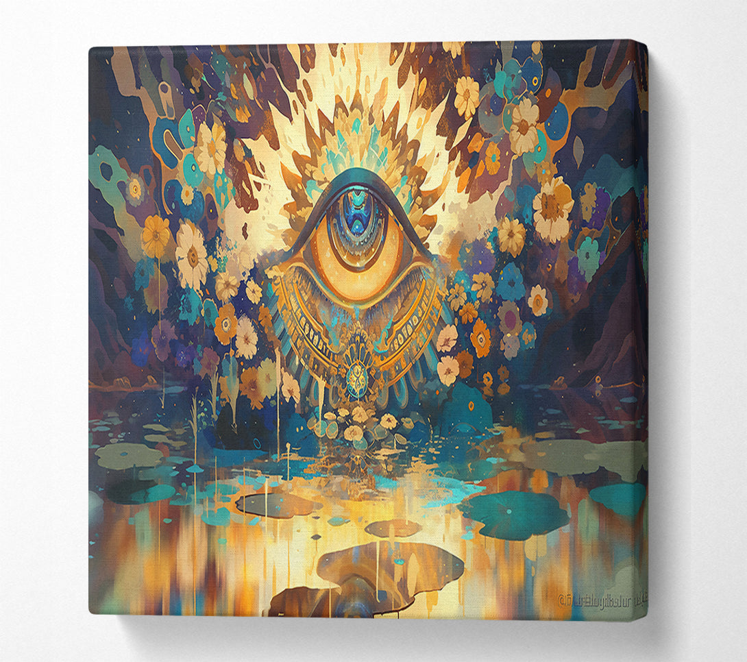  A Canvas Print of Golden Eye Reflection Canvas Art