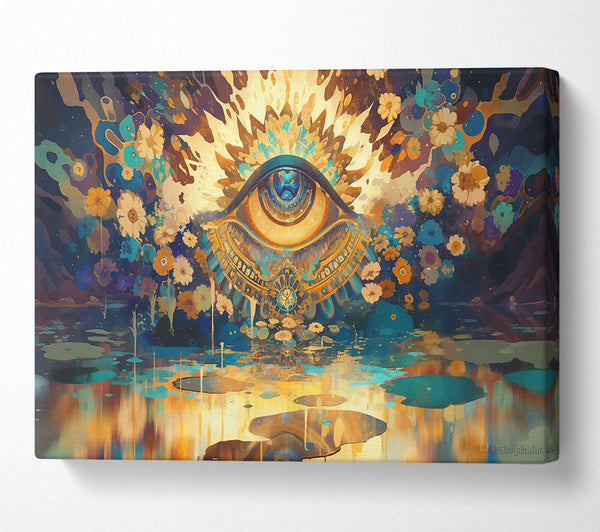  A Canvas Print of Golden Eye Reflection Canvas Art