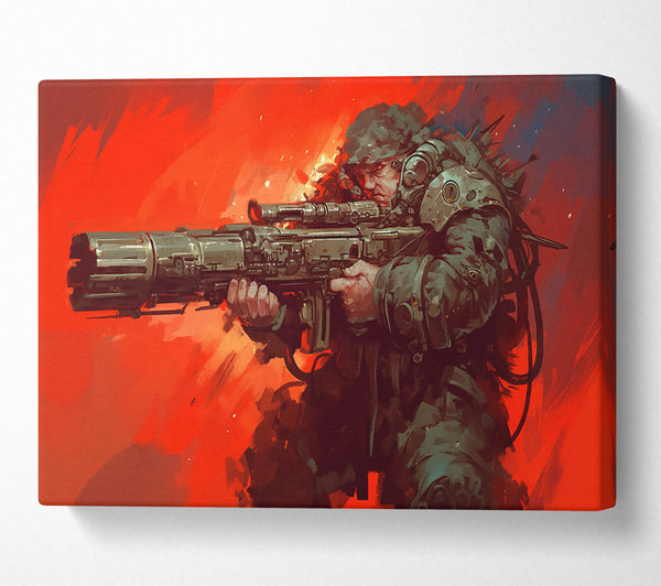  A Canvas Print of Crimson Firefight Canvas Print