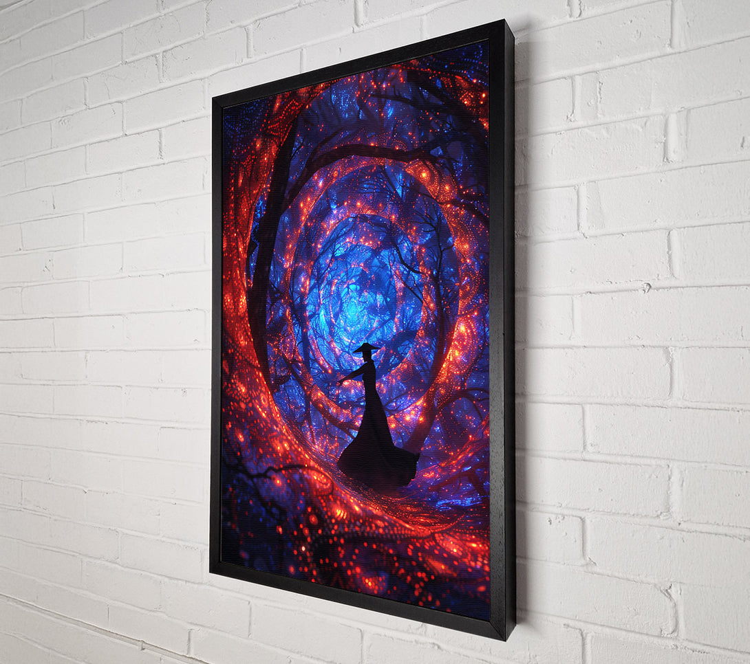  A Canvas Print of Crimson Enchanted Forest Canvas Art