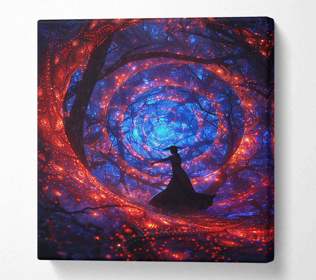  A Canvas Print of Crimson Enchanted Forest Canvas Art