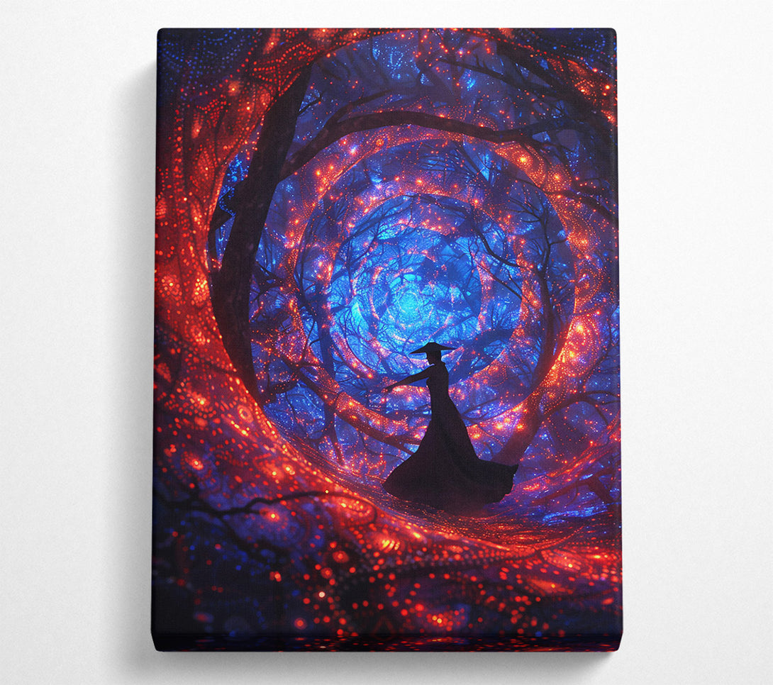  A Canvas Print of Crimson Enchanted Forest Canvas Art