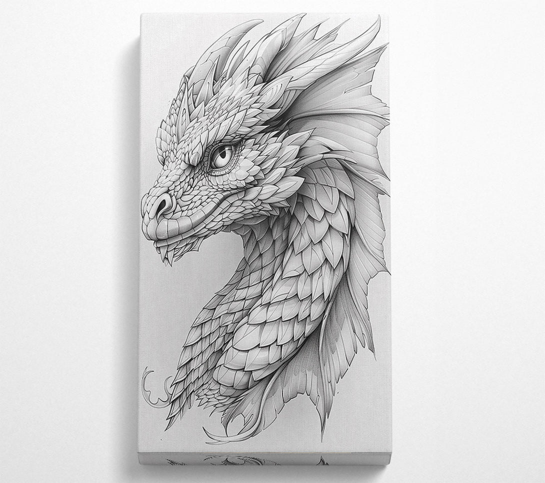  A Canvas Print of Silver Dragon Scales Canvas Print