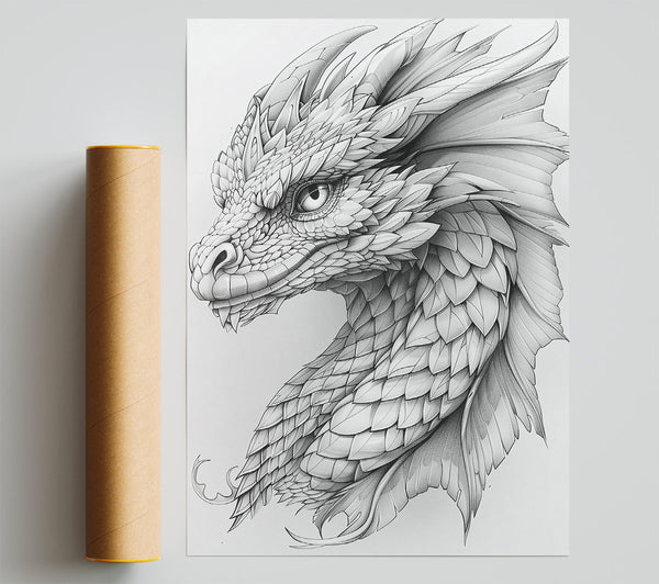 Silver Dragon Scales Poster