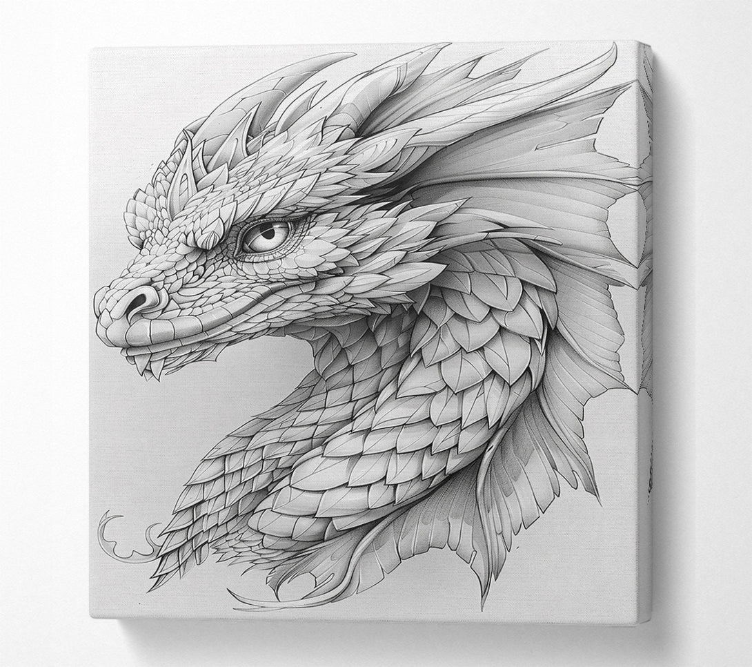  A Canvas Print of Silver Dragon Scales Canvas Print