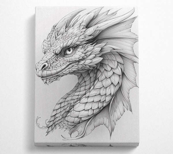  A Canvas Print of Silver Dragon Scales Canvas Print