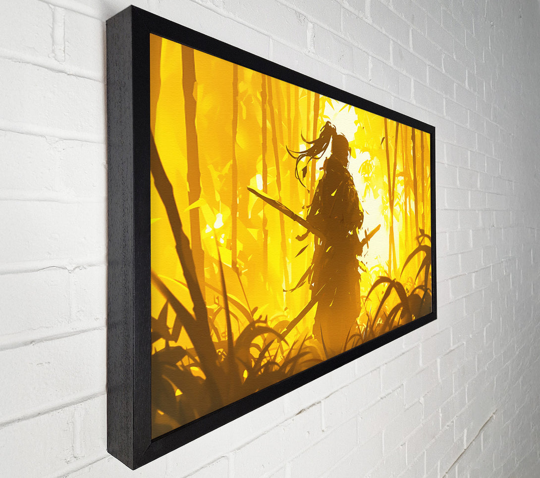  A Canvas Print of Golden Bamboo Warrior Canvas Wall Art