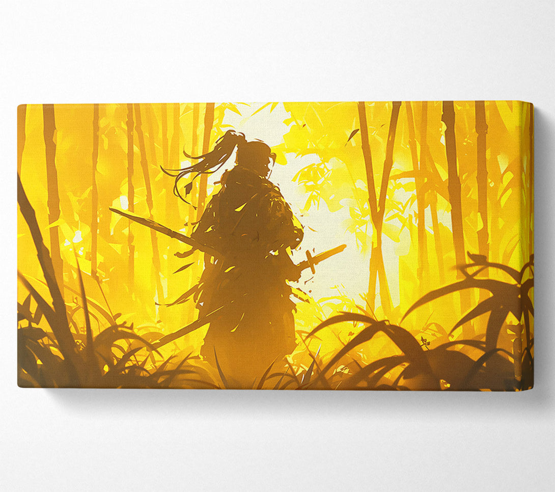  A Canvas Print of Golden Bamboo Warrior Canvas Wall Art