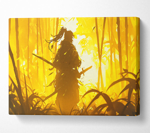 A Canvas Print of Golden Bamboo Warrior Canvas Wall Art