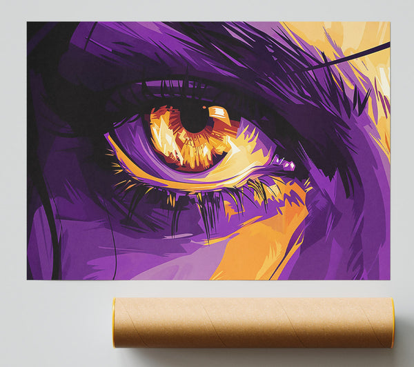 Purple Gaze Of Gold Poster