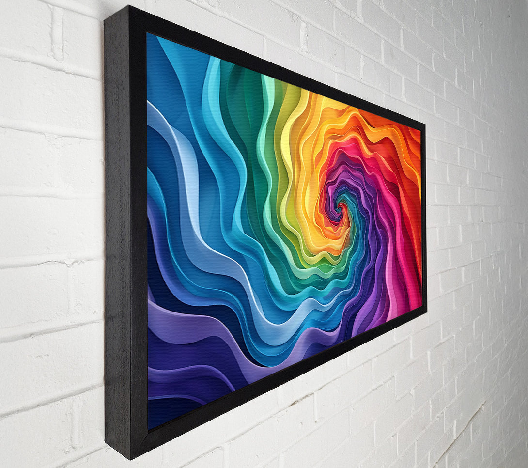  A Canvas Print of Orange Rainbow Spiral Canvas Art