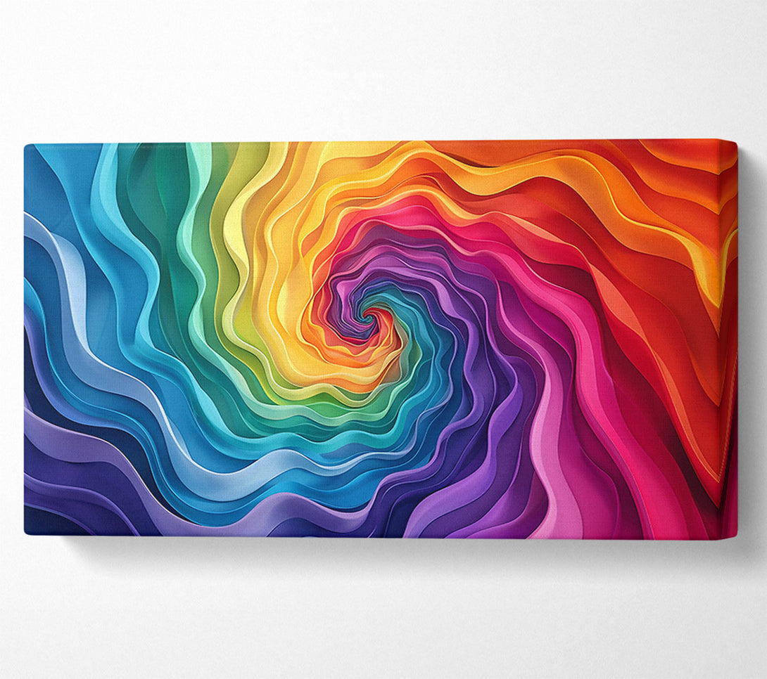  A Canvas Print of Orange Rainbow Spiral Canvas Art