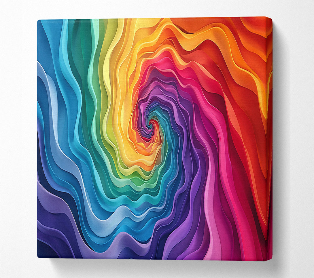  A Canvas Print of Orange Rainbow Spiral Canvas Art