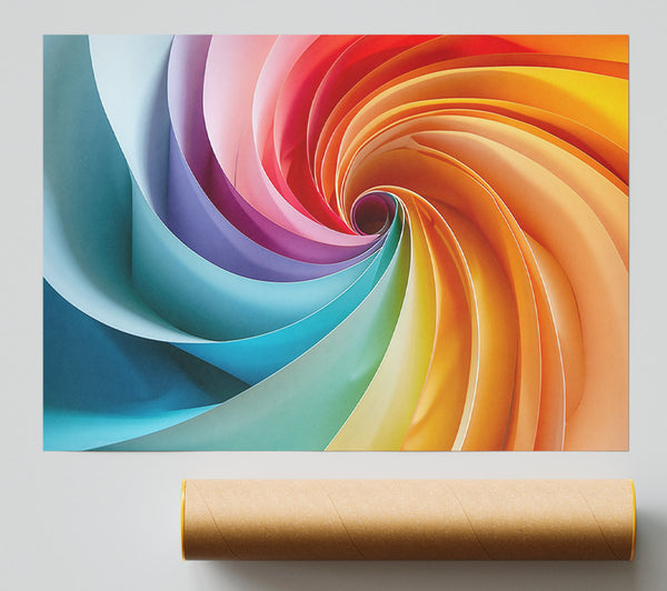 Orange Color Vortex Giclee Print