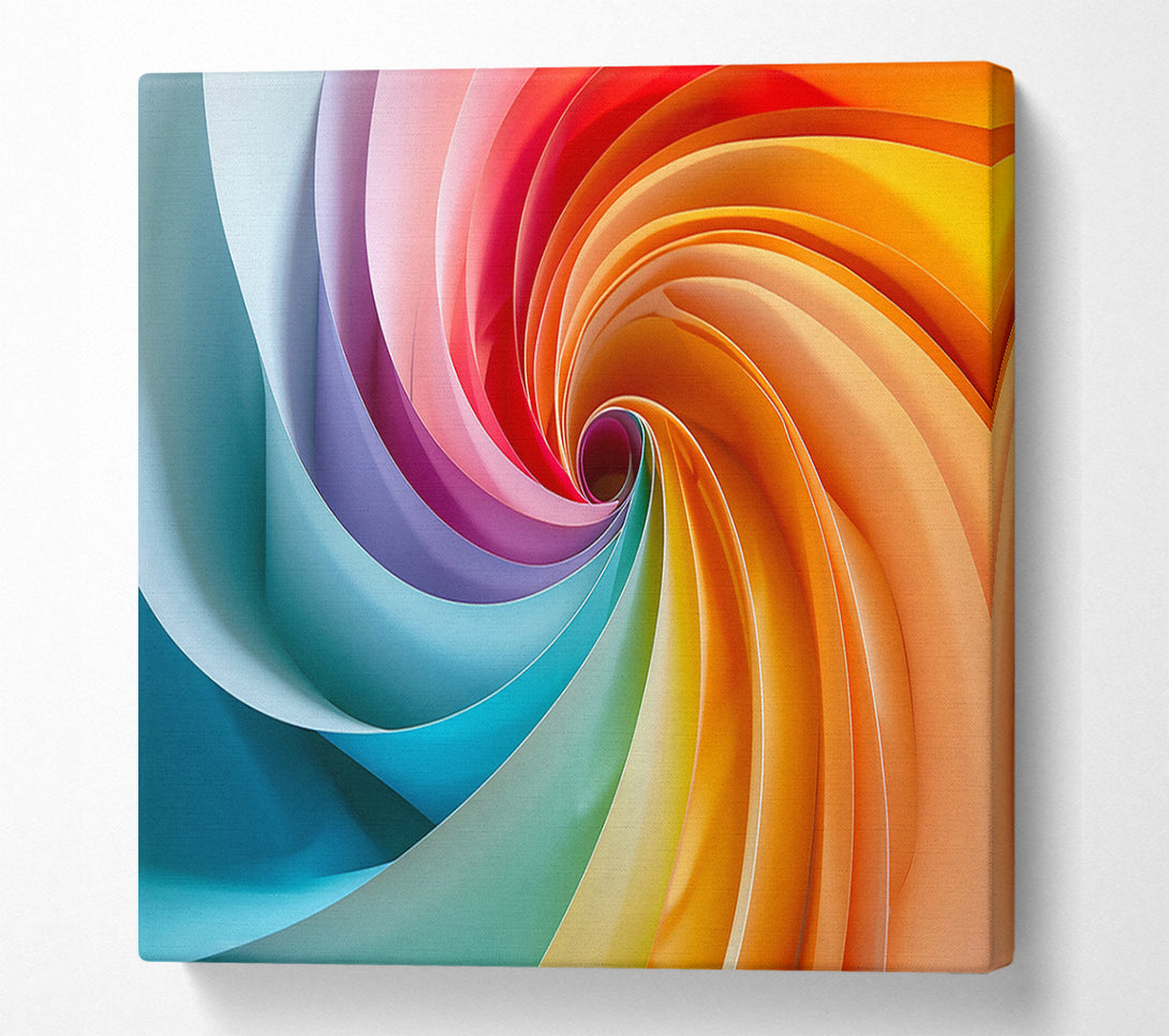  A Canvas Print of Orange Color Vortex Canvas Wall Art