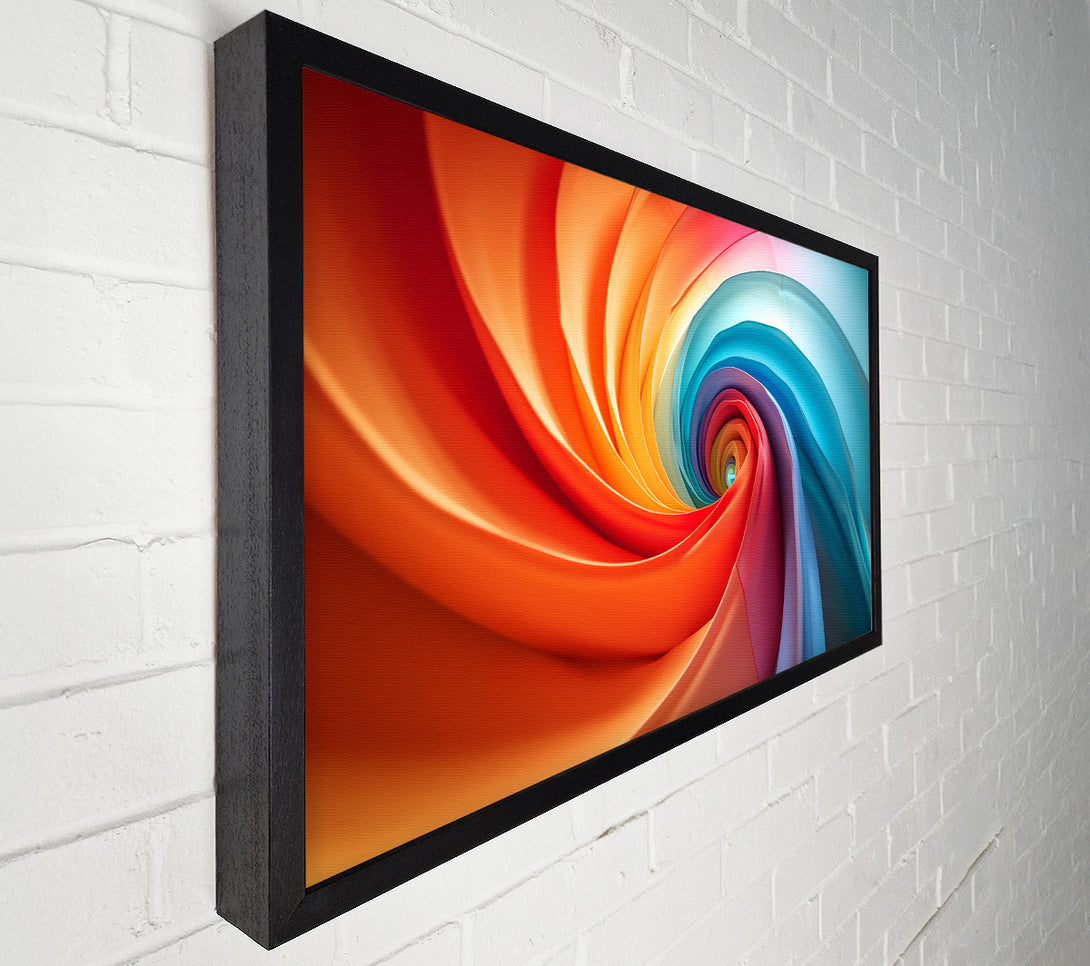  A Canvas Print of Orange Rainbow Spiral Canvas Art