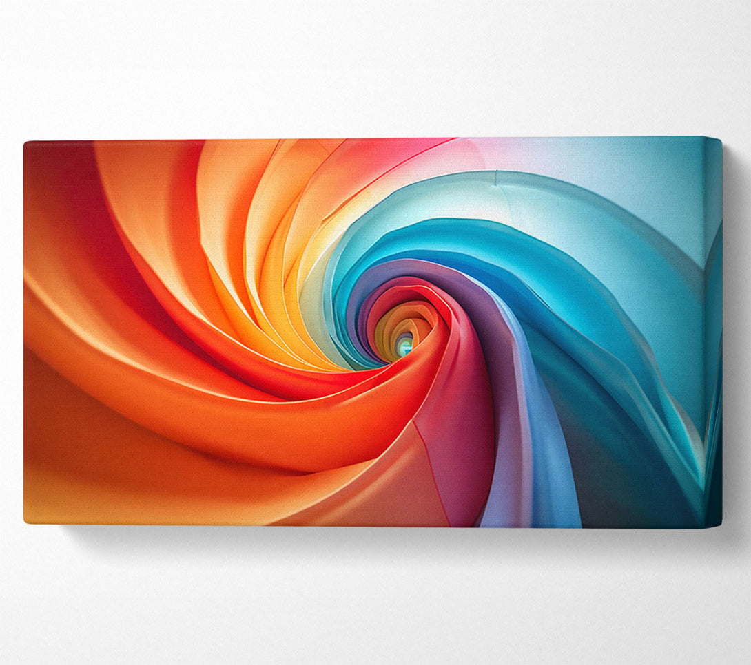  A Canvas Print of Orange Rainbow Spiral Canvas Art