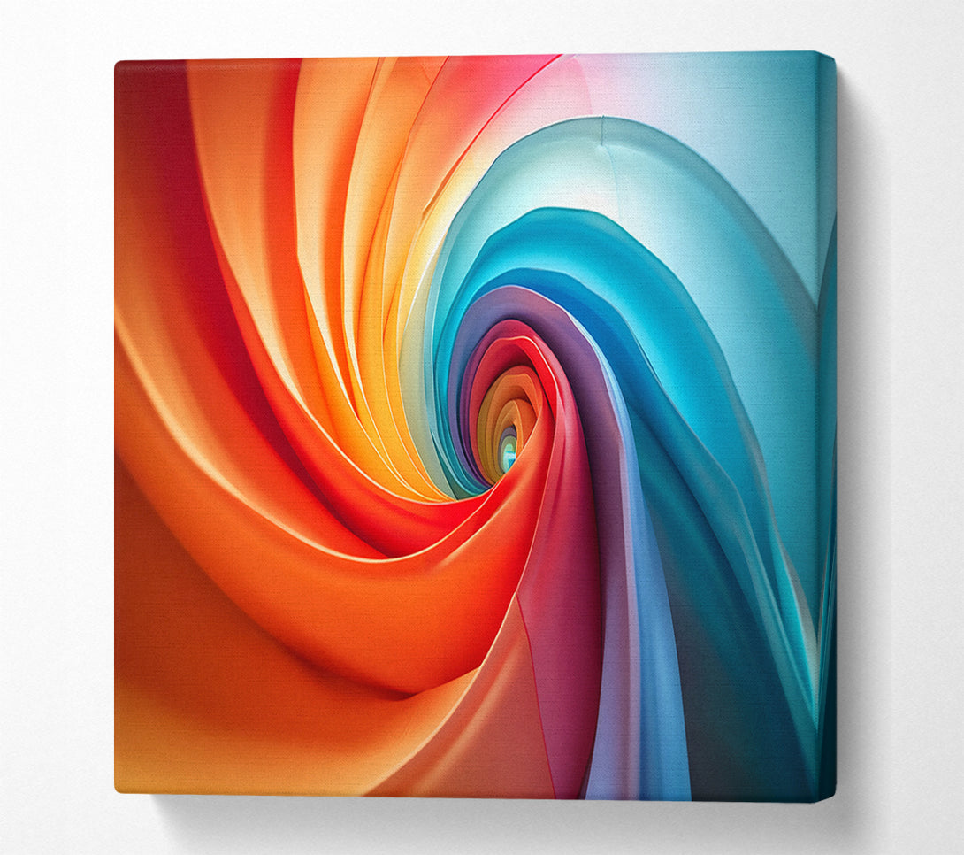  A Canvas Print of Orange Rainbow Spiral Canvas Art