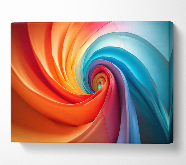  A Canvas Print of Orange Rainbow Spiral Canvas Art