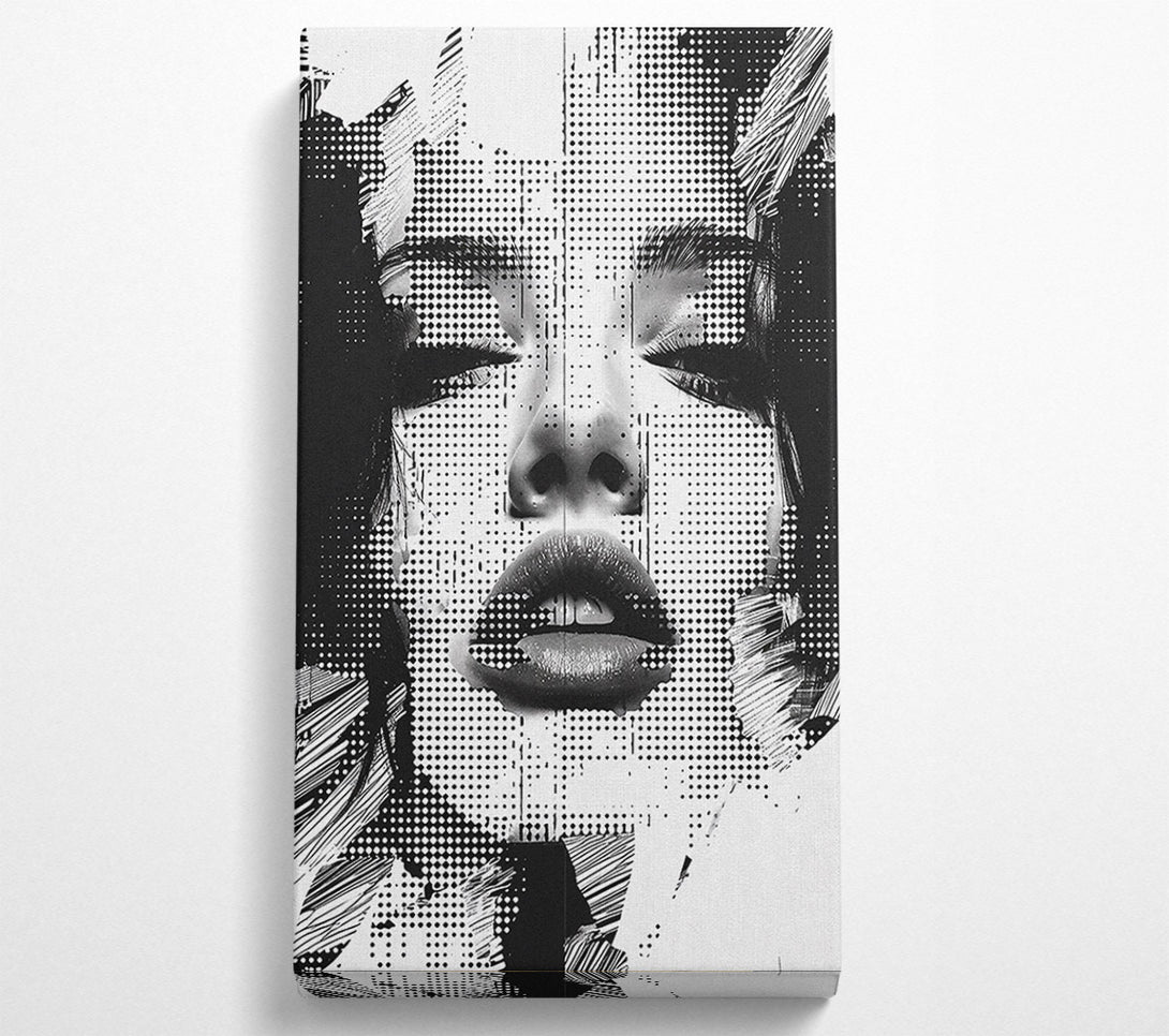  A Canvas Print of Halftone Lady Canvas Print