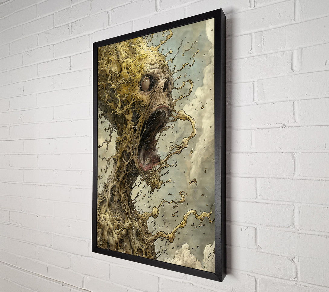  A Canvas Print of Golden Scream Of The Void. Canvas Print
