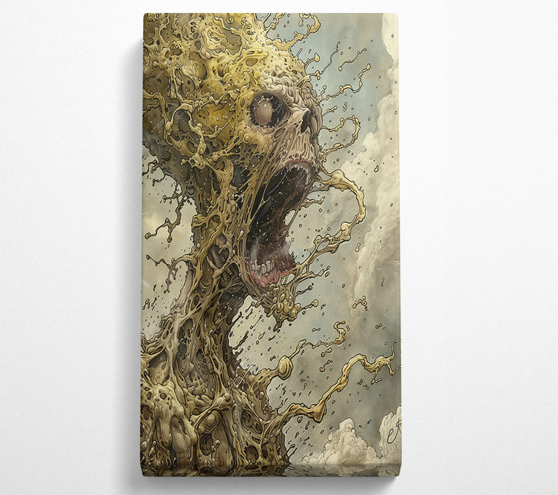  A Canvas Print of Golden Scream Of The Void. Canvas Print