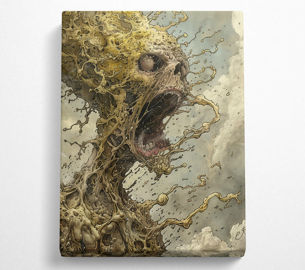  A Canvas Print of Golden Scream Of The Void. Canvas Print