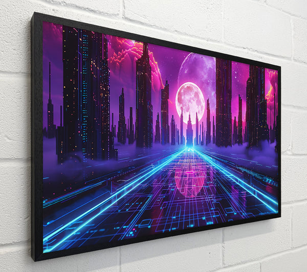 Neon Pink Cityscape