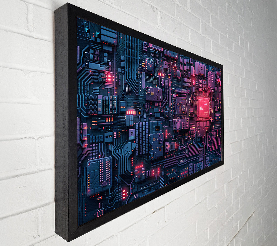  A Canvas Print of Pink Circuit Dreams Canvas Print